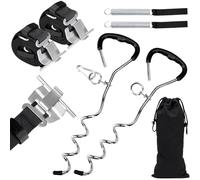 Cnornus Kit de Sangles Anti-tempête pour auvent de Camping-Cars Thule Omnistor et Fiamma, Sangle Auvent Caravane, Tension de tempête pour auvent, Accessoires de Camping-Car Noir