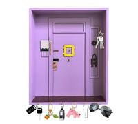 CnosDB Friends Monica'S Porte-CléS Mural en Bois, Porte Clef Mural Bois à 6 Crochets avec Espace de Rangement pour Les Amateurs de SéRies TV pour Salle de Bain Salon Bureau Chambre
