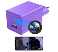 cnou Camera Espion WiFi 1080P caméra de Surveillance sans Fil - Purple | Chargeur USB,1080p HD,détection de mouvement, Wi-Fi 2,4G,sécurité intérieure,appli mobile,visio et surveillance à distance