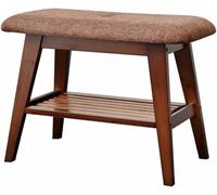 CNPRAZ Banque Zapatero, Banque De Rangement en Bambou avec Siège Rembourré, Banc De Cordonnier avec Siège Rembourré Et Étagère De Rangement, Organisateur De Chaussures D'entrée Et Pasi