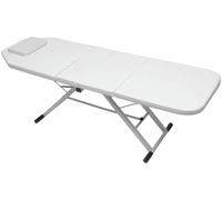 CNPRAZ Cam De Massage Portable, Lit Pliant avec Appui Réglable, Camille De Massage Portable pour Tatouages, Salons De Beauté Et Spas, Couleur Blanche