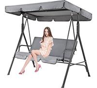 CNPRAZ Toit De Rechange pour Balancelle De Jardin Toile De Balancelle Jardin 210DImperméable Toit De Balancelle,Toit de Rechange balancelle Anti-UV/Pluie avec Housse de siège