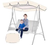 CNPRAZ Toit de Rechange pour Balancelle,Toile de Balancelle de Jardin Toit Balançoire Auvent,210D Imperméable Toit De Balancelle(Seule La Couverture De L'Auvent)