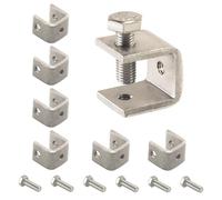 CNQLIS Mimi Lot de 6 colliers de serrage en forme de C en acier inoxydable de 2 cm, petites pinces en U robustes pour montage en métal, pince de bureau universelle avec design stable, large ouverture