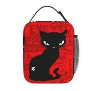 CNQPJKYAQ Affiche d’E-Emily Le Chat Étrange Sacs à Repas isolés Boîte à Repas Portable Sac glacière Boîte à Lunch Bureau Sac Nourriture de Voyage