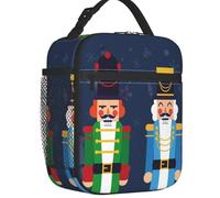 CNQPJKYAQ Casse-Noisette de Noël Poupée Soldier Sac à Repas Isolant pour Bureau d’école Refroidisseur Thermique imperméable Bento Boîte Bento Femmes Enfants