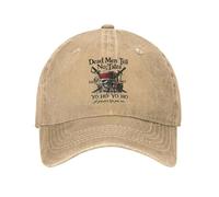 CNQPJKYAQ Pirates des Caraïbes Crâne et Épées Hommes Casquette de Baseball Femmes Films Denim usé Casquettes lavées Voyage en Plein air Softback Snapback