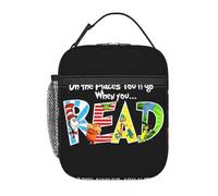 CNQPJKYAQ Produit National Read Across America Sachet à Lunch isolé Journée de Lecture en extérieur 2 Mars Réfrigérateur de Nourriture Boîte à Lunch Thermique