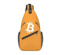CNQPJKYAQ Sacs personnalisés Bitcoin Sling Hommes, Mode BTC Cryptomonnaie, Épaule Poitrine, Sac à Dos bandoulière, Camping Cycliste