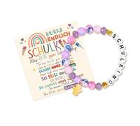 Cnrfeoap Bracelet léger en acrylique avec breloque en forme de lettre pour filles - Pour une tenue décontractée et un cadeau d'anniversaire unique, taille unique, Comme décrit