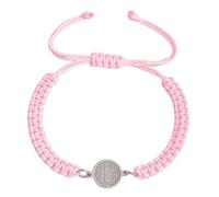 Cnrfeoap Bracelet vintage Benoît croisé réglable tissé à la main avec nœud plat pour baptême, foi, bijoux réglables tissés à la main