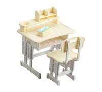 Cnrfeoap Chaise de bureau miniature pour enfants - Meubles d'éducation précoce 1/12 - Accessoires de décoration de scène de maison de poupée miniature pour enfants