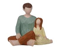 Cnrfeoap Figurine de couple en résine représentant un fils ou une fille - Sculpture pour la maison, le bureau, les étagères - Cadeau romantique - Statue de couple amoureux
