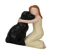 Cnrfeoap Figurine de couple en résine représentant un fils ou une fille - Sculpture pour la maison, le bureau, les étagères - Cadeau romantique - Statue de couple amoureux