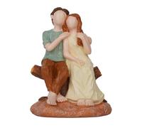 Cnrfeoap Figurine de couple en résine représentant un fils ou une fille - Sculpture pour la maison, le bureau, les étagères - Cadeau romantique - Statue de couple amoureux
