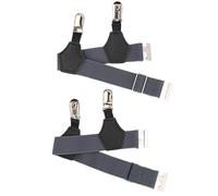 Cnrfeoap Lot de 2 porte-jarretelles élastiques réglables avec clips métalliques pour les professionnels des affaires, Double canard gris, taille unique