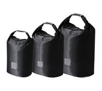 Cnrfeoap Lot de 3 sacs étanches ultralégers pour camping, randonnée et aventure en moto, Noir , Taille unique