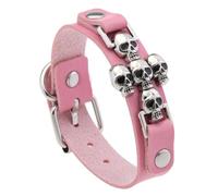 Cnrfeoap Manchette gothique empilable en cuir PU unisexe accessoire unique pour amateurs de mode gothique motard, taille unique, Comme décrit