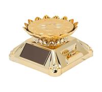 Cnrfeoap Présentoir à bijoux à énergie solaire, plateau rotatif à 360° avec lumières LED lumineuses pour bagues, montres, présentoir à bijoux en ABS, taille unique, Comme décrit