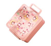 Cnrfeoap Récipient de rangement alimentaire réutilisable à 4 sections pour enfants avec motif de dessin animé, boîte à déjeuner portable, boîte à déjeuner essentielle pour l'école, les pique-niques