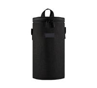 Cnrfeoap Sac à lentilles léger en forme de cylindre avec intérieur rembourré pour un transport sûr et un rangement organisé d'accessoires compact, Noir , L, Beauté de masse