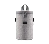 Cnrfeoap Sac à lentilles léger en forme de cylindre avec intérieur rembourré pour un transport sûr et un rangement organisé d'accessoires compact, gris, M, Beauté de masse