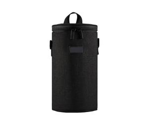 Cnrfeoap Sac à lentilles léger en forme de cylindre avec intérieur rembourré pour un transport sûr et un rangement organisé d'accessoires compact, Noir , L, Beauté de masse