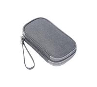 Cnrfeoap Sac de rangement à double couche pour appareils électroniques avec poignée pour la portabilité des organiseurs de poche en maille, gris, S, Beauté de masse