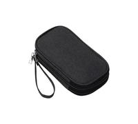 Cnrfeoap Sac de rangement à double couche pour appareils électroniques avec poignée pour la portabilité des organiseurs de poche en maille, Noir , S, Beauté de masse