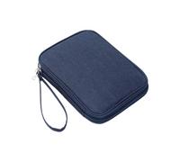 Cnrfeoap Sac de rangement à double couche pour appareils électroniques avec poignée pour la portabilité des organiseurs de poche en maille, bleu, L, Beauté de masse