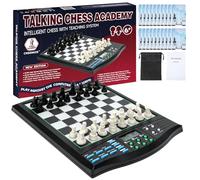 CNSENIOR Electronic Chess Set - 2000 ELO AI Chess Computer with LCD Display, English Voice Tutor & Magnetic Board, Portable Smart Chess Game for Adults & Beginners (Voice System: English Only)