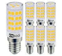 CNSGO E14 Ampoules LED Blanc Chaud 3000K, 440 Lumen, 4W équivalent 40W Halogène, Lot de 6, Maïs Ampoules 360° Angle de Faisceau, AC220-240V Sans Scintillement Economie D’énergie Lampe, Non-Dimmable