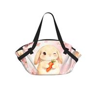CNTDBU Adorable sac de pique-nique 2 en 1 - Tapis rond pliable et imperméable pour plage, parc - Sac fourre-tout portable avec poches de rangement pour aventures en plein air