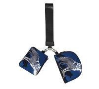 CNTDBU Alpha Wolf Leader Lot de 2 porte-clés pour femme - Petit sac de poignet pour clés, cartes, pochette zippée pour course à pied, gym, voyage, sports de plein air