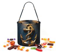 CNTDBU Anchor Rope Sac de rangement rond pour Halloween | Tissu sergé léger réutilisable pouvant contenir des cadeaux essentiels pour une utilisation en fête