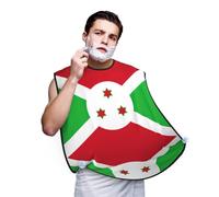 CNTDBU Bavoir de rasage drapeau du Burundi pour homme - Attrape-cheveux pour barbe - Tablier de barbier imperméable avec ventouses