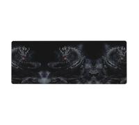 CNTDBU Black Dragon Tapis de bureau extra large de 30 x 80 cm - Tapis de souris de jeu antidérapant avec bords cousus, tapis de clavier imperméable pour bureau