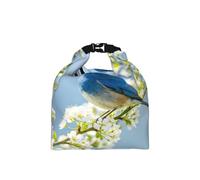 CNTDBU Blue Bird Art Sac à déjeuner isotherme avec taille réglable et couvercle enroulable pour un usage quotidien