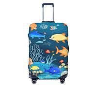 CNTDBU Blue Underwater World of Fish Housse de protection élastique pour valise de voyage résistante aux rayures Compatible avec la plupart des valises, Noir , XL, Bohémien
