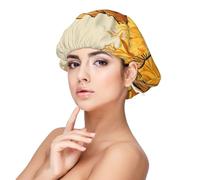 CNTDBU Bonnet de nuit épouvantail et oiseau en satin pour femme - Double couche - Bonnet de sommeil en soie douce - Réglable - Protection des cheveux - Bonnet de nuit pour cheveux longs et bouclés