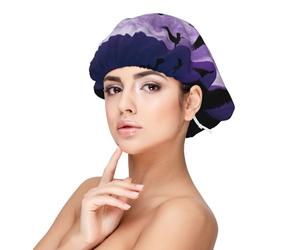 CNTDBU Bonnet de nuit sorcière en satin pour femme - Double couche de soie douce - Bonnet de nuit réglable pour cheveux longs et bouclés naturels