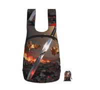 CNTDBU Broken Sword Crown Sac à dos pliable 16 l Sac à dos léger et pliable pour voyage Sac à dos de randonnée imperméable avec fermeture éclair pour homme et femme