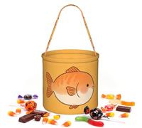 CNTDBU Chubby Fish Sac de rangement rond pour fête d'Halloween | Tissu sergé léger réutilisable pouvant contenir des cadeaux essentiels pour une utilisation en fête
