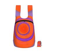 CNTDBU Circle Centre Sac à dos pliable 16 l léger et pliable pour voyage Sac à dos de randonnée imperméable avec fermeture éclair pour homme et femme
