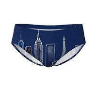 CNTDBU City Skyline Silhouette Slip triangle pour homme - Doux et extensible - Respirant - Avec pochette, taille sans étiquette - Évacuation de l'humidité - Pour un usage quotidien, Noir , XXL