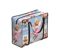 CNTDBU Clever Angel Sac fourre-tout imperméable réutilisable avec fermeture éclair, sac de rangement pliable pour voyage, pique-nique