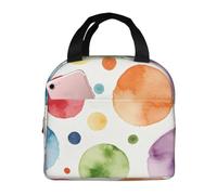 CNTDBU Color Drops Art Sac à déjeuner isotherme avec doublure en aluminium, boîte à déjeuner étanche pour le travail