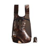 CNTDBU Cowboy Boot Spur Sac à dos pliable 16 l Sac à dos léger et pliable pour voyage Sac à dos de randonnée imperméable avec fermeture éclair pour homme femme