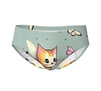 CNTDBU Culotte triangle pour homme avec motif papillon - Doux et extensible - Respirant - Avec pochette - Sans étiquette - Évacuation de l'humidité - Pour un usage quotidien, Noir , M