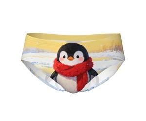 CNTDBU Culotte triangulaire pour homme avec écharpe pingouin - Doux et extensible - Respirant - Avec pochette, ceinture sans étiquette - Évacuation de l'humidité pour un usage quotidien, Noir , XL